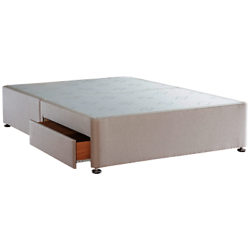 Sealy Solid Top Divan Storage Bed, Double, Caramel